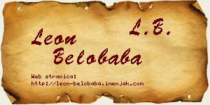 Leon Belobaba vizit kartica